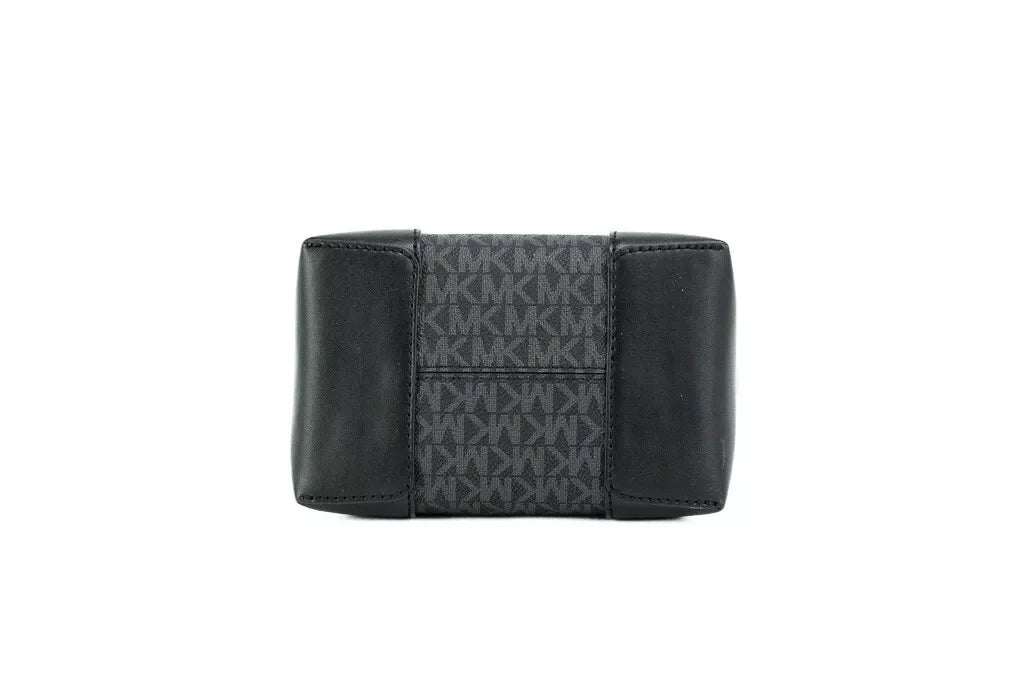 Michael Kors Mercer Small Black Signature Bucket Crossbody Bag - Velora Luxury Fashion