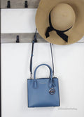 Michael Kors Mercer Teal Leather Messenger Crossbody Bag - Velora Luxury Fashion