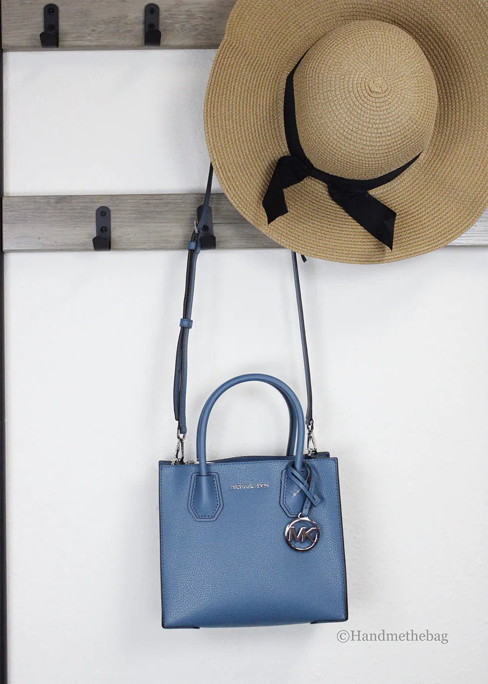 Michael Kors Mercer Teal Leather Messenger Crossbody Bag - Velora Luxury Fashion