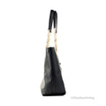 Michael Kors Pebbled Leather Chain Tote - Black - Velora Luxury Fashion