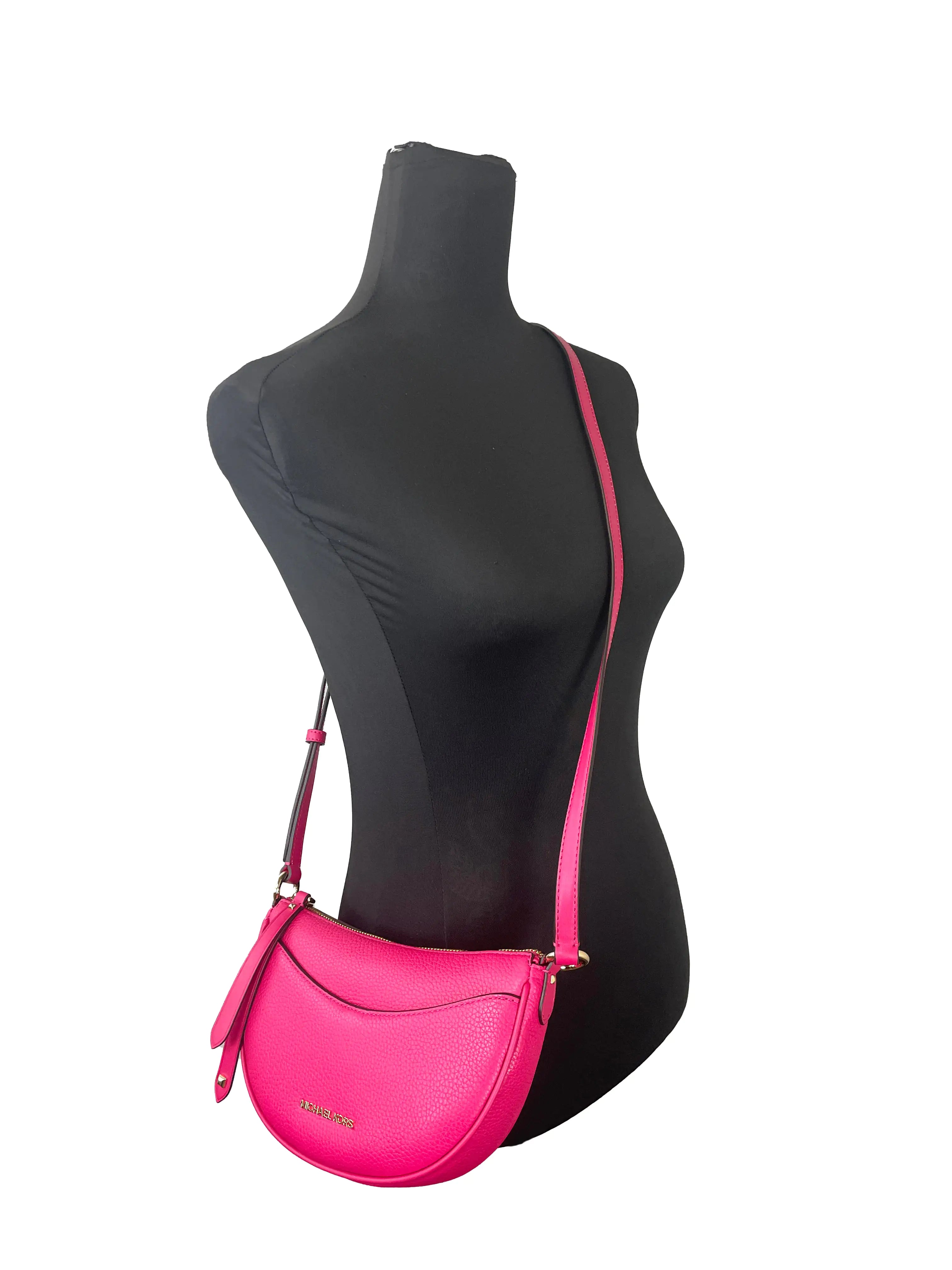 Michael Kors Pink Pebble Dover Crossbody - Velora Luxury Fashion