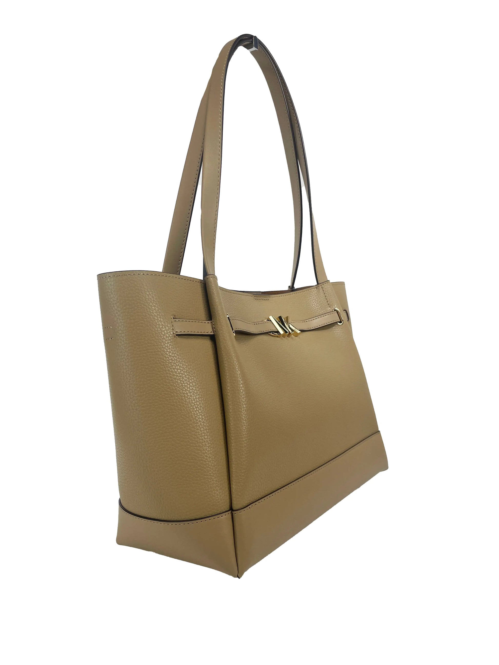 Michael Kors Reed Camel Pebbled Leather Tote - Velora Luxury Fashion