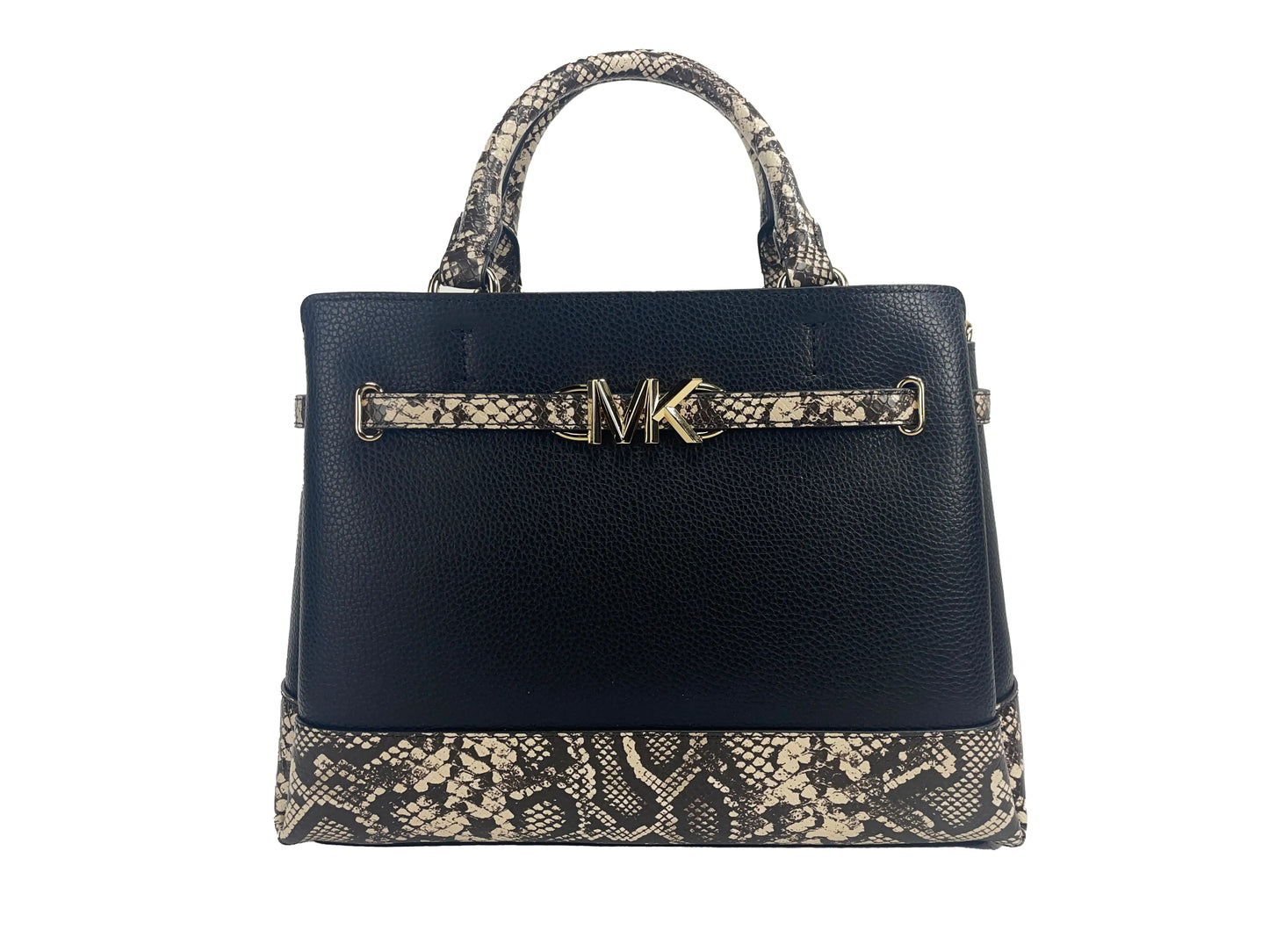 Michael Kors Reed Large Snake Skin Belted Satchel - Velora Luxury Fashion