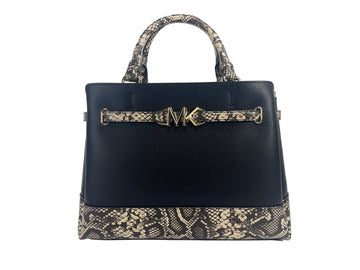 Michael Kors Reed Large Snake Skin Belted Satchel - Velora Luxury Fashion