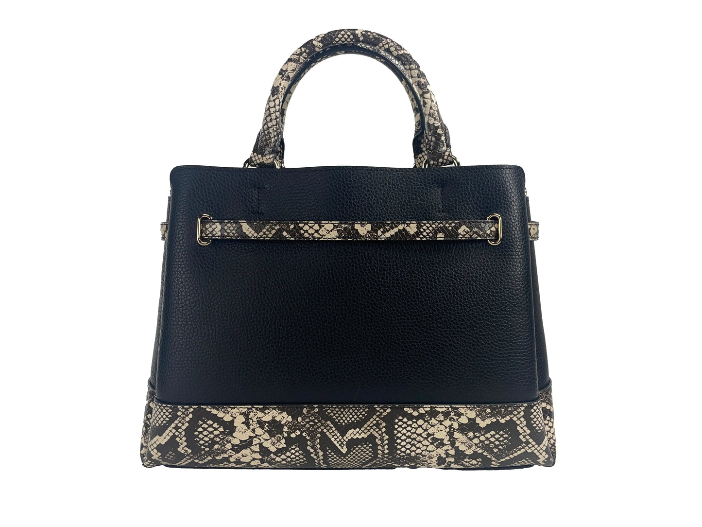 Michael Kors Reed Large Snake Skin Belted Satchel - Velora Luxury Fashion