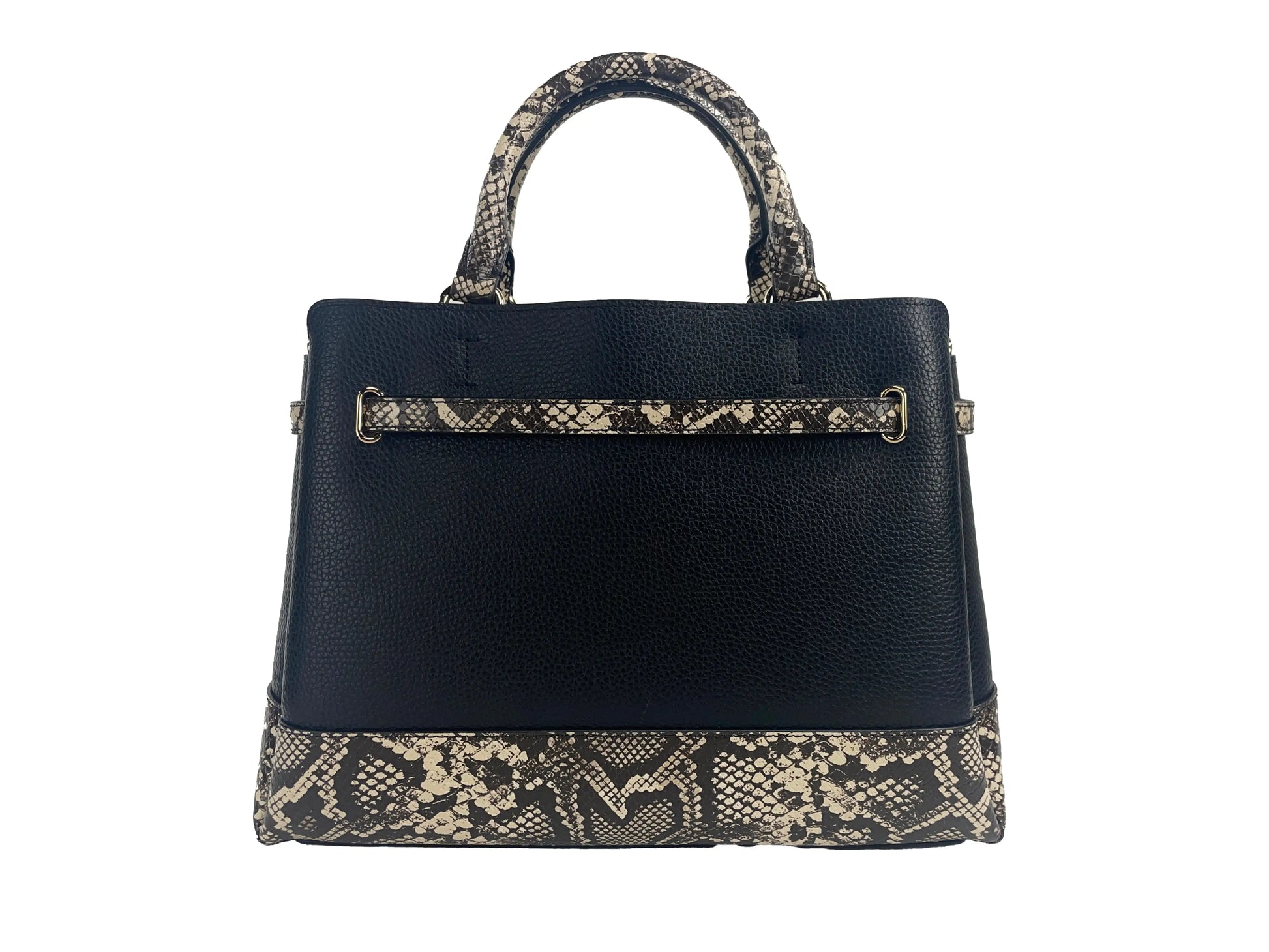Michael Kors Reed Large Snake Skin Belted Satchel - Velora Luxury Fashion