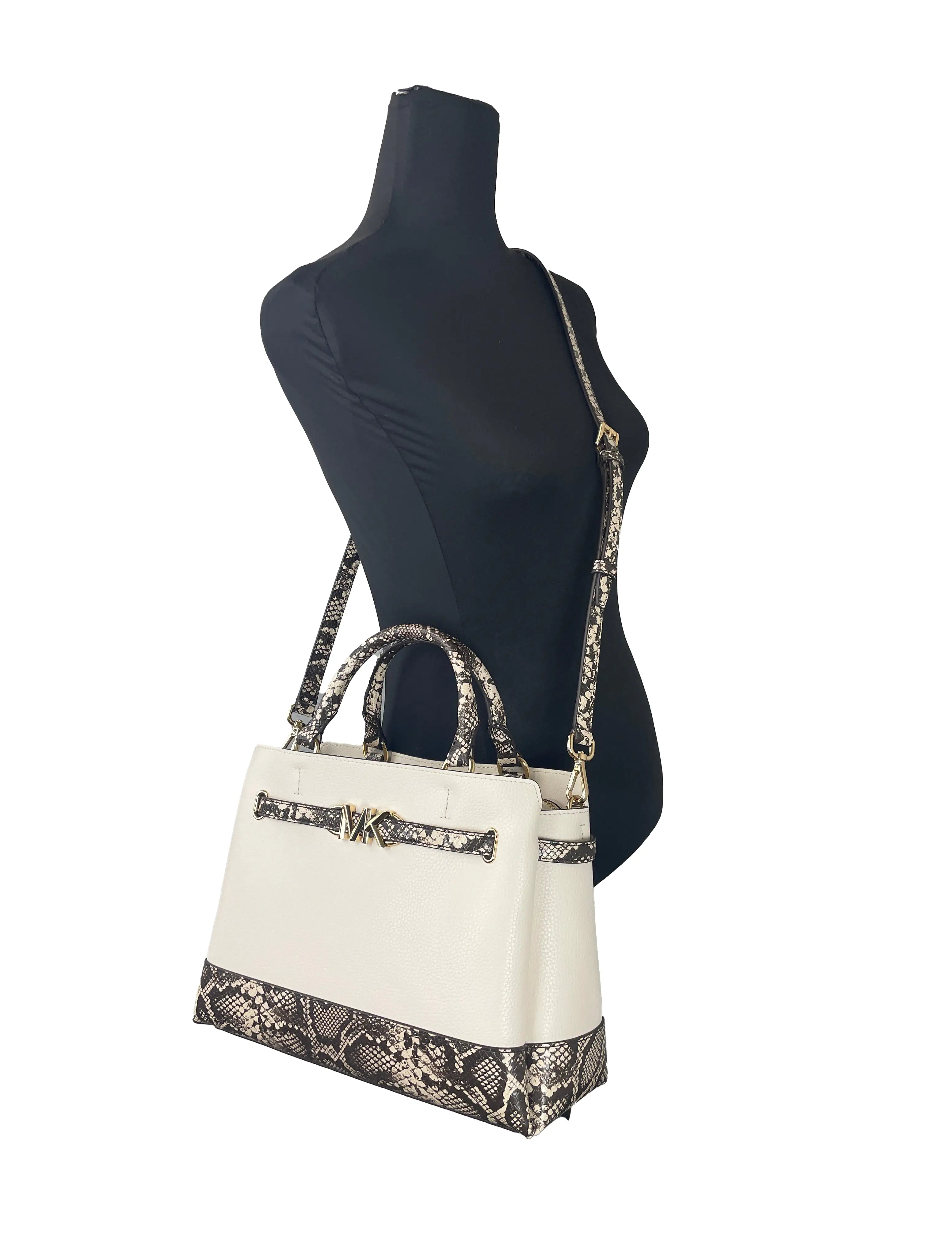 Michael Kors Reed Pebbled Leather Satchel - Velora Luxury Fashion