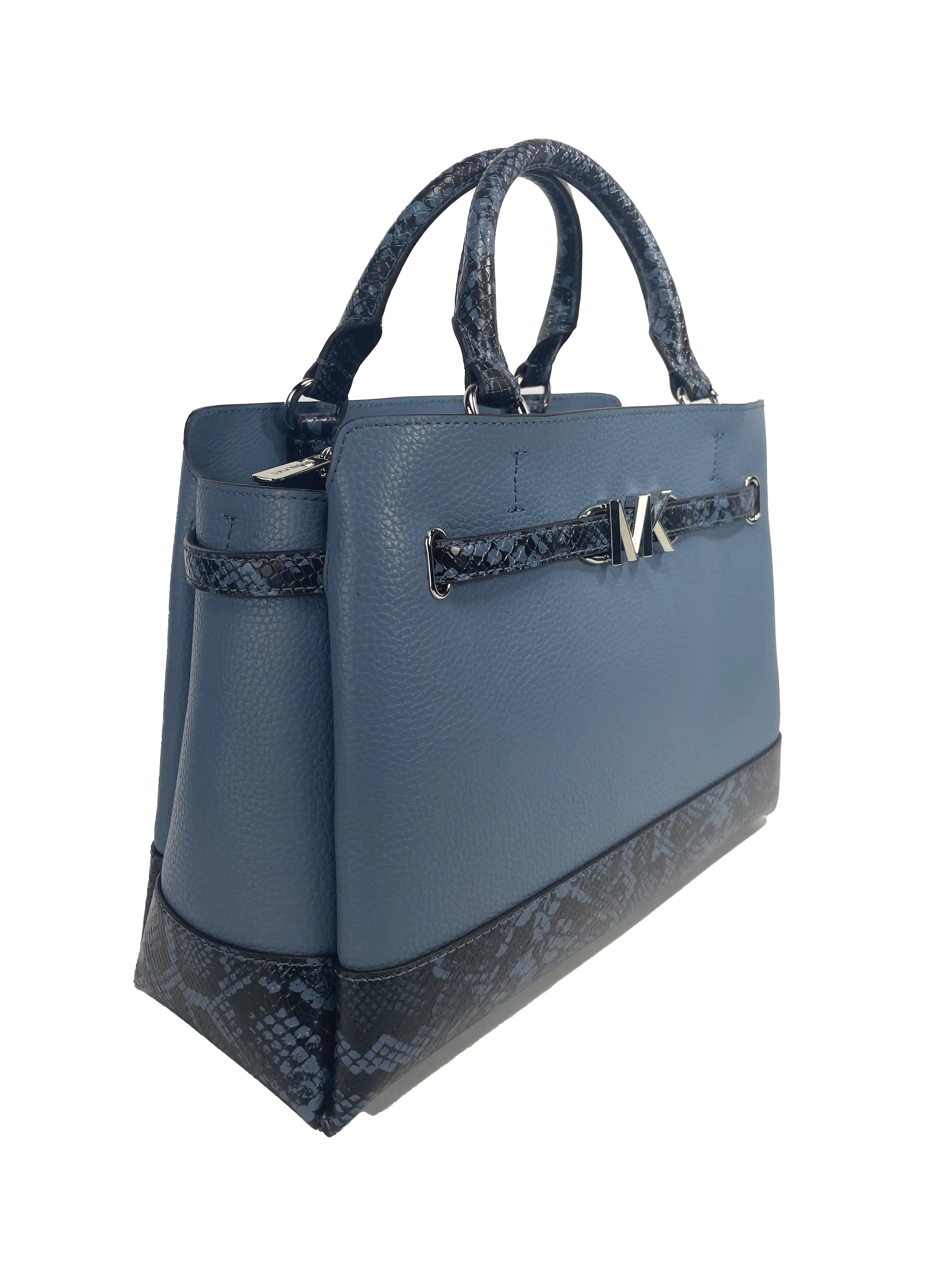 Michael Kors Reed Snake Skin Satchel - Velora Luxury Fashion