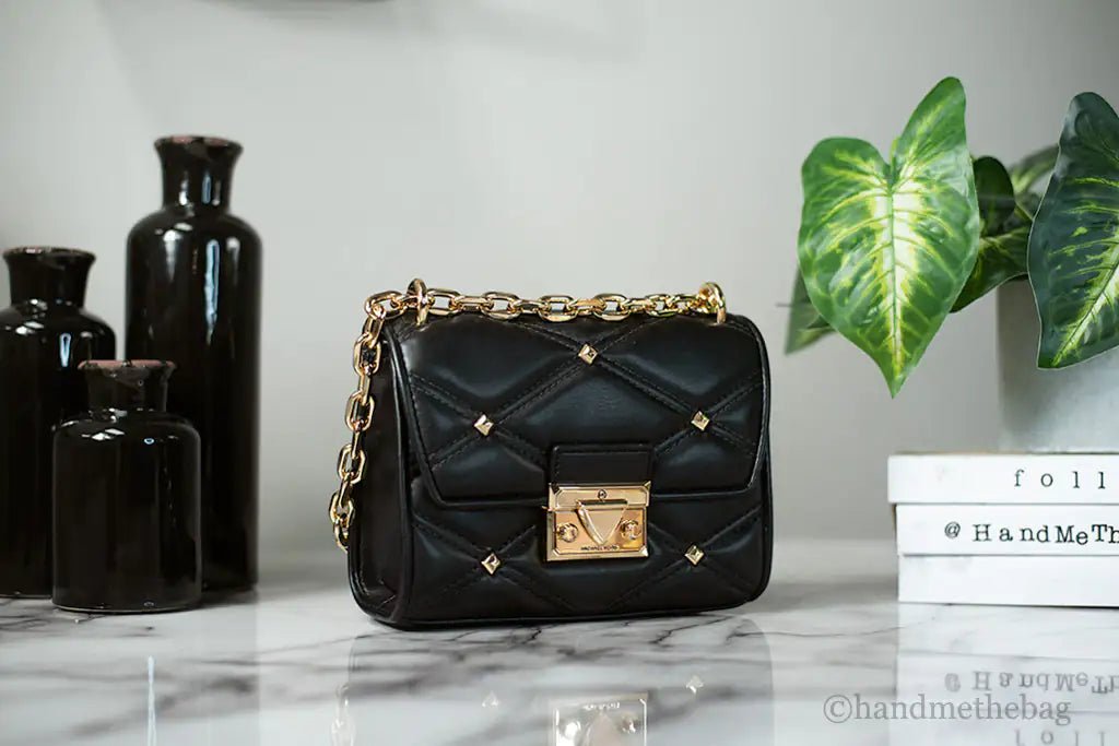 Michael Kors Studded Serena Leather Crossbody - Velora Luxury Fashion