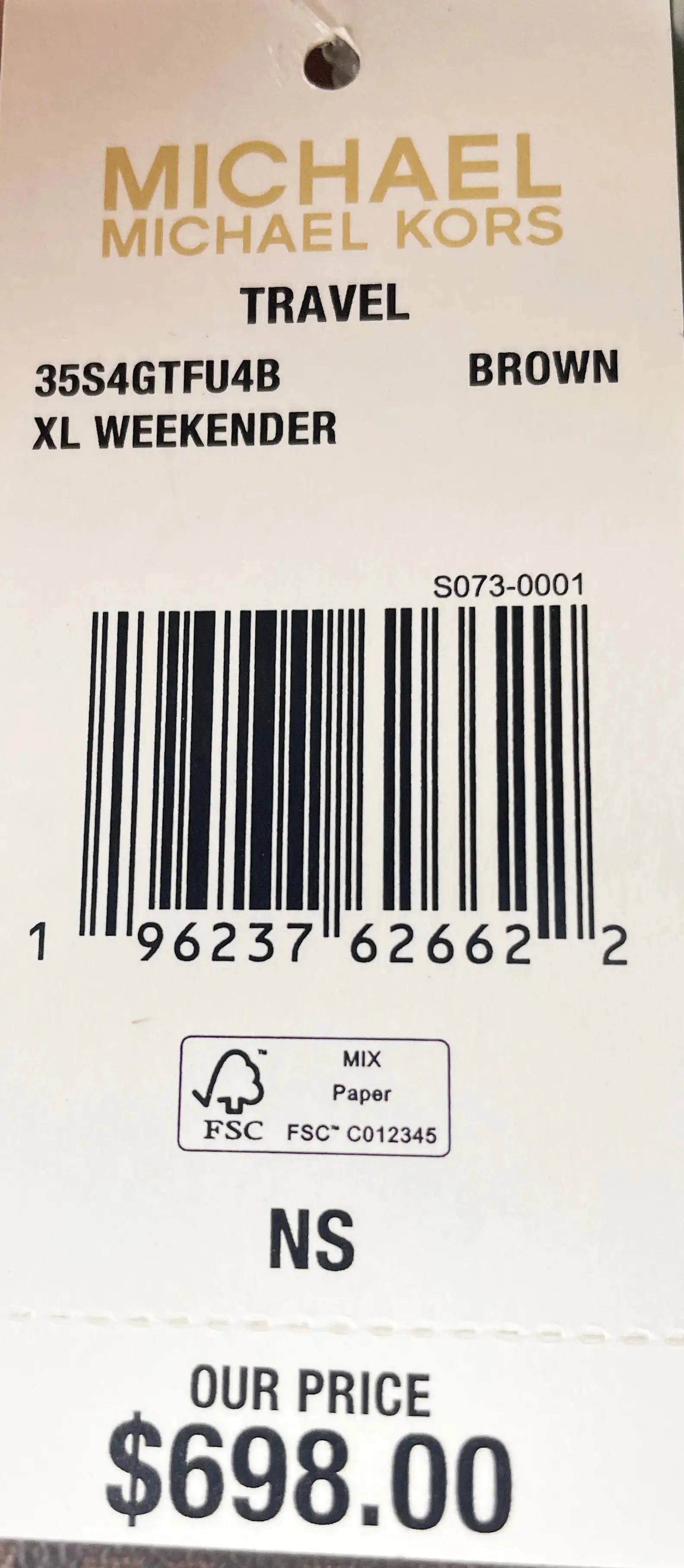 Michael Kors Travel XL Brown Weekender - Velora Luxury Fashion