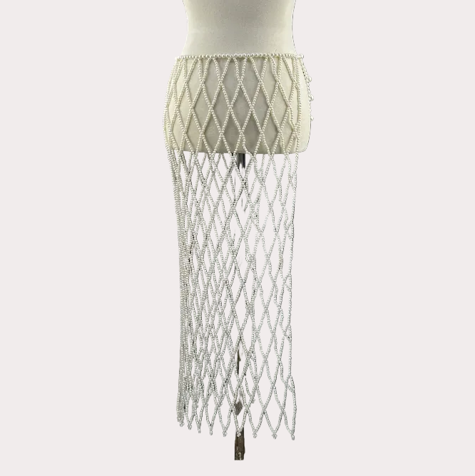 Midi- Peal Skirt - Velora Luxury Fashion