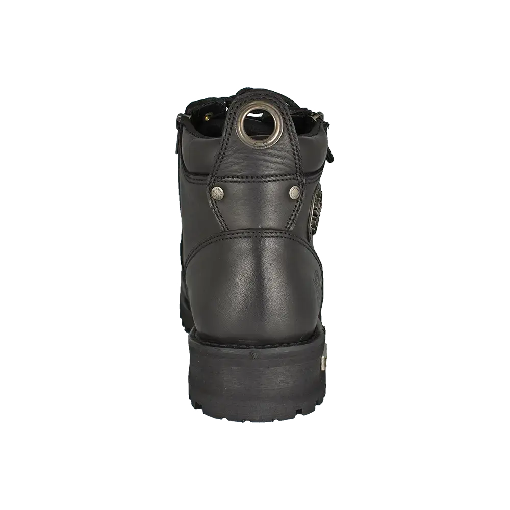 Milwaukee Leather Men's 6" Double Zip Lace Up Motorcycle Boots - Velora Luxury Fashion