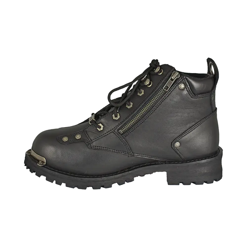 Milwaukee Leather Men's 6" Double Zip Lace Up Motorcycle Boots - Velora Luxury Fashion