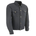 Milwaukee Leather Men's Black Armored Biker Shirt w/ Reinforced Fibers - Velora Luxury Fashion