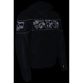 Milwaukee Leather Men's Crossover Scooter Jacket w/ Reflective Skulls & Full Sleeve Removable Hoodie - Velora Luxury Fashion