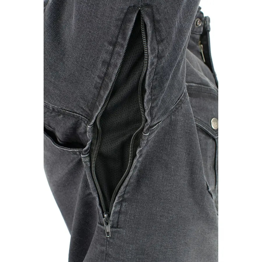 Milwaukee Leather Men's Faded Denim Armored Shirt Jacket - Velora Luxury Fashion