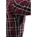 Milwaukee Leather Men's Maroon Checkered Armored Flannel Biker Shirt w/ Reinforced Fibers - Velora Luxury Fashion