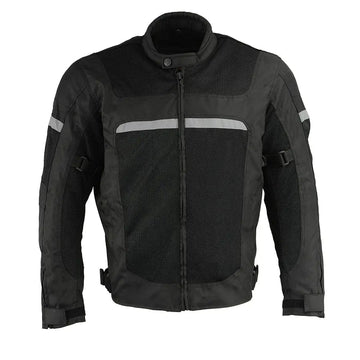 Milwaukee Leather Men's Mesh & Nylon Combo Racer Jacket - Velora Luxury Fashion