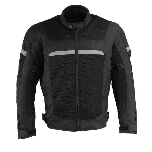 Milwaukee Leather Men's Mesh & Nylon Combo Racer Jacket - Velora Luxury Fashion