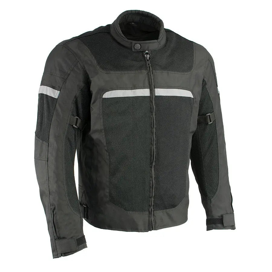 Milwaukee Leather Men's Mesh & Nylon Combo Racer Jacket - Velora Luxury Fashion
