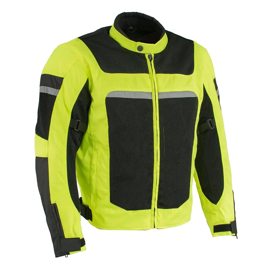 Milwaukee Leather Men's Mesh & Nylon Combo Racer Jacket - Velora Luxury Fashion