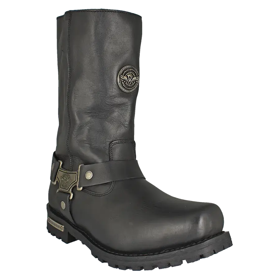 Milwaukee Leather Men's Wide 11" Harness Motorcycle Boots - Velora Luxury Fashion