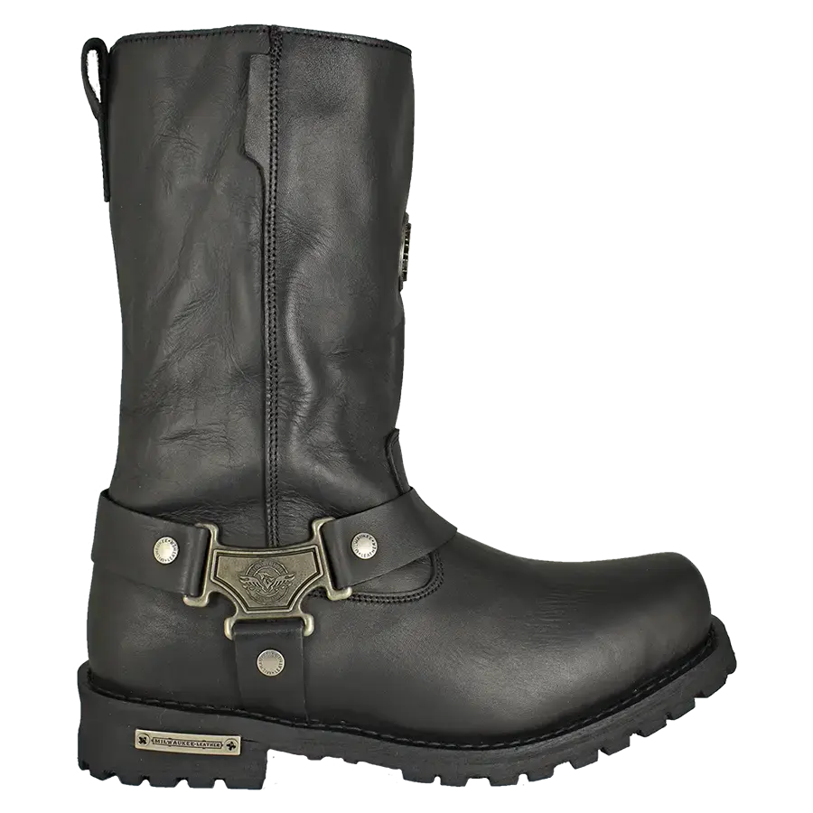 Milwaukee Leather Men's Wide 11" Harness Motorcycle Boots - Velora Luxury Fashion