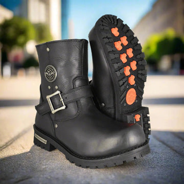 Milwaukee Leather Men's Wide 6" Side Zip Motorcycle Boots - Velora Luxury Fashion