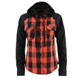 Milwaukee Leather Women's Armoured Plaid Hooded Shirt - Velora Luxury Fashion
