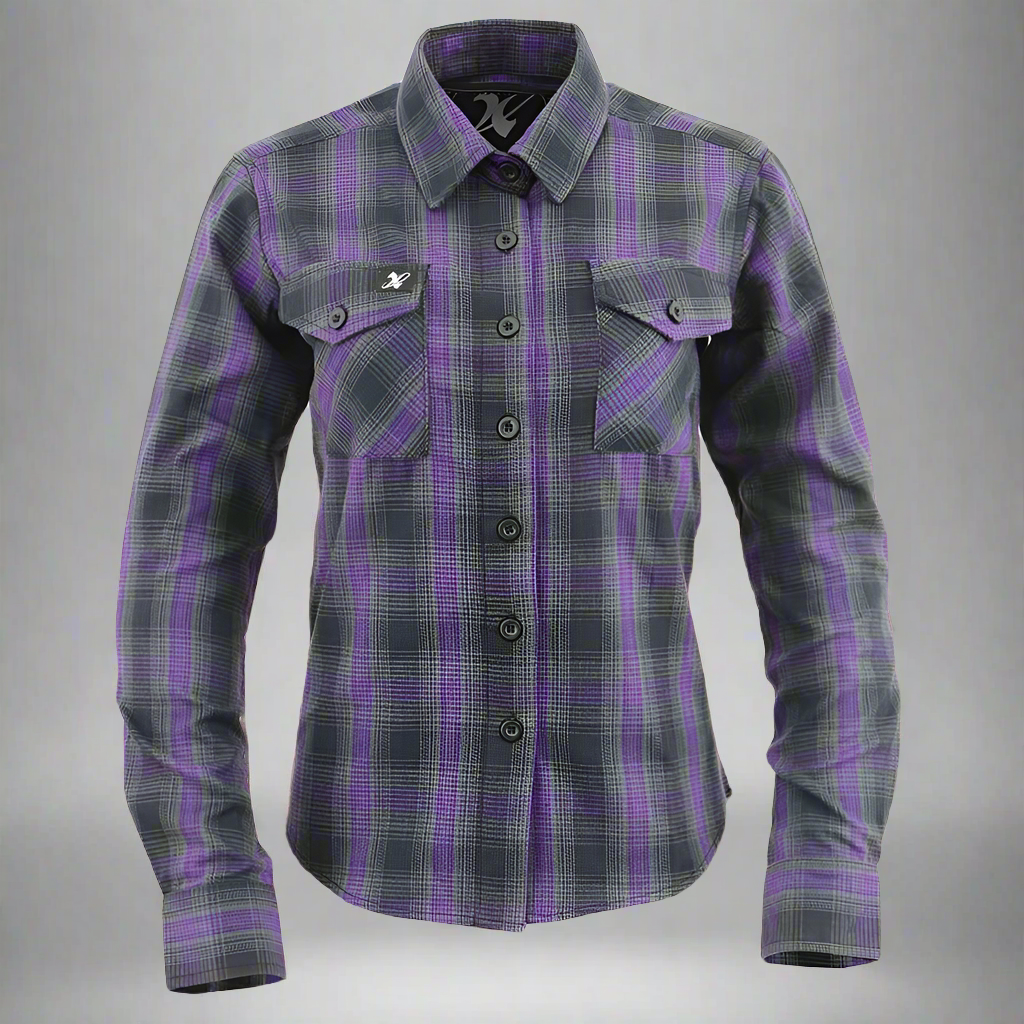 Milwaukee Leather Women's Armoured Plaid Shirt - Velora Luxury Fashion