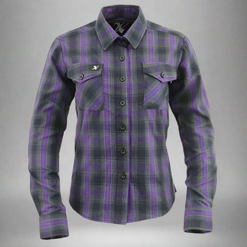 Milwaukee Leather Women's Armoured Plaid Shirt - Velora Luxury Fashion