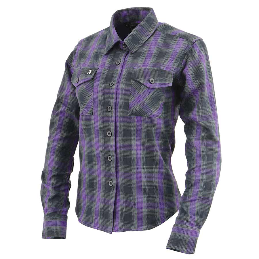 Milwaukee Leather Women's Armoured Plaid Shirt - Velora Luxury Fashion