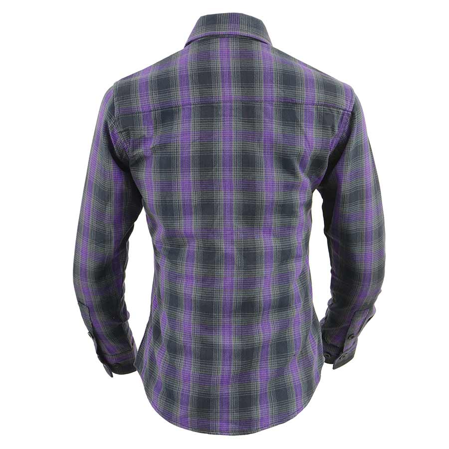 Milwaukee Leather Women's Armoured Plaid Shirt - Velora Luxury Fashion