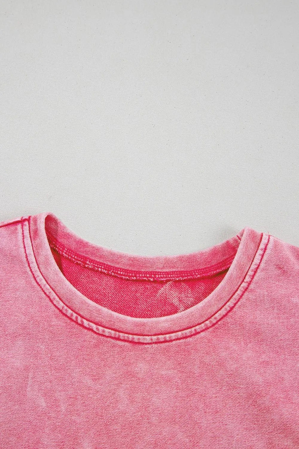 Mineral Wash Raw Edge Ruffle Mini Dress - Velora Luxury Fashion