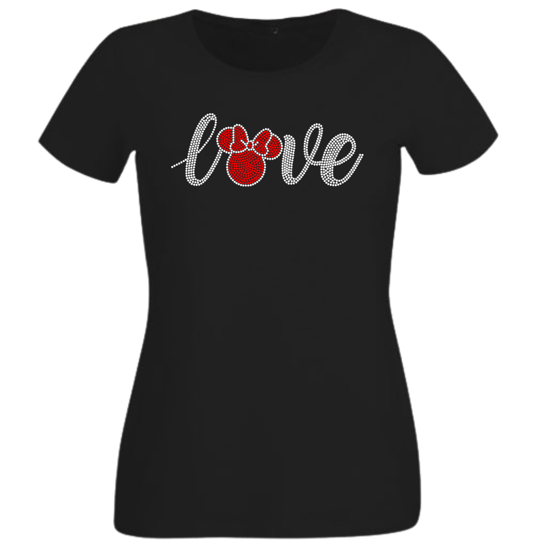 Mini Ears LOVE Rhinestone Shirt – Disney Inspired Sparkle Bling Tee | Blingdazzel