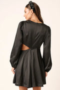 Mittoshop Satin Side Cutout Detail Mini Dress - Velora Luxury Fashion