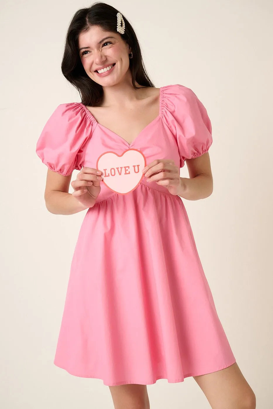 Mittoshop Sweetheart Puff Sleeve Smocked Mini Dress - Velora Luxury Fashion