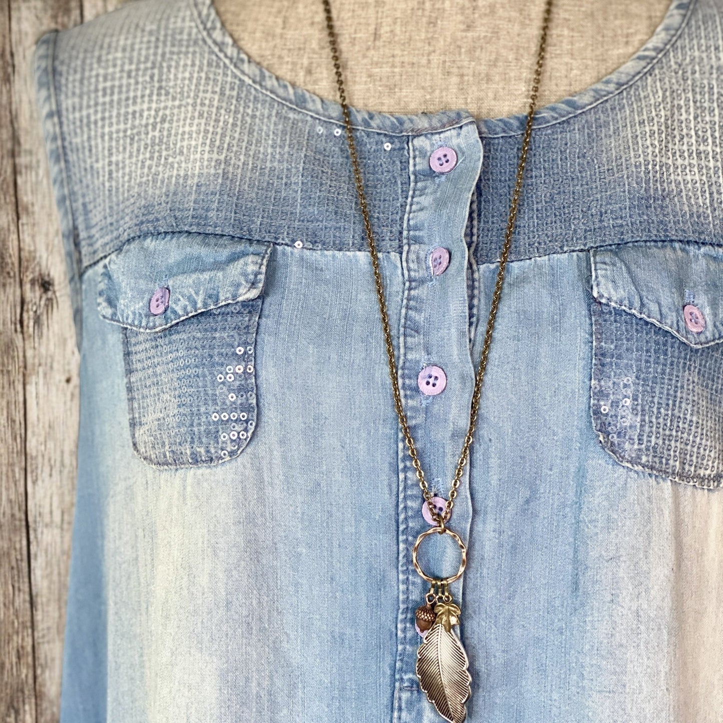 Mixed Metal Leaf Necklace - Velora Luxury Fashion