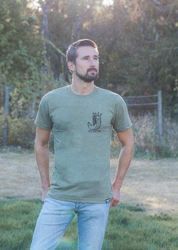 WEST COAST TRAIL - Crest - Unisex Eco Tee - Heather Army