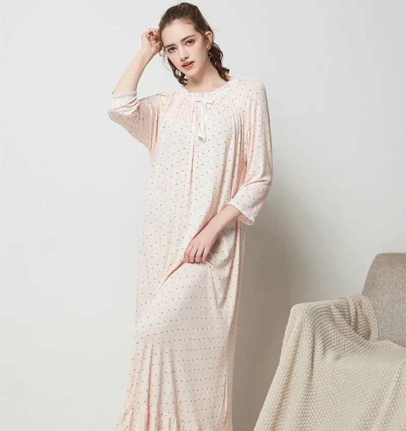 Modal Long Small Floral Pajamas For Women EX-STOCK Canada