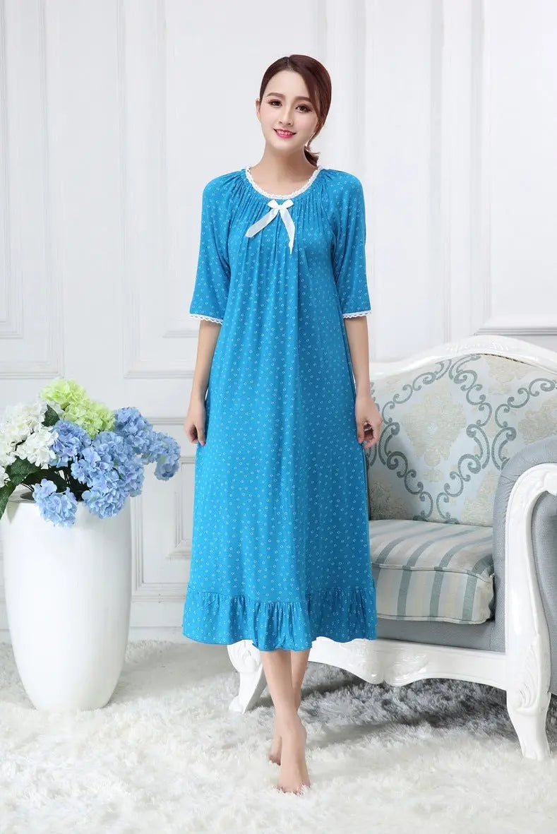 Modal Long Small Floral Pajamas For Women EX-STOCK Canada