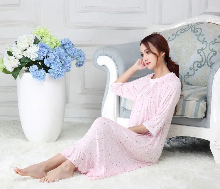 Modal Long Small Floral Pajamas For Women EX-STOCK Canada
