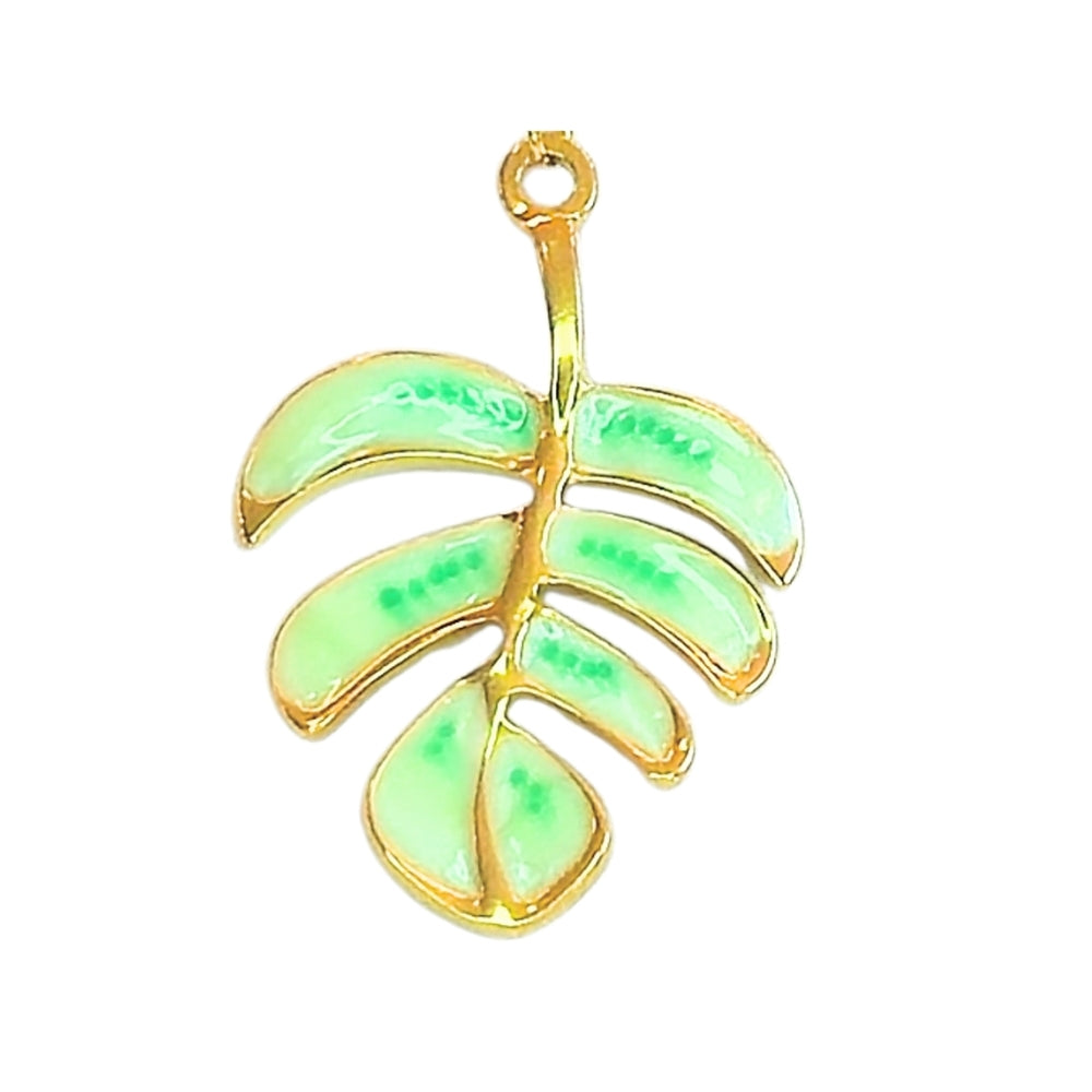 Monstera Leaf Pendant Necklace - Velora