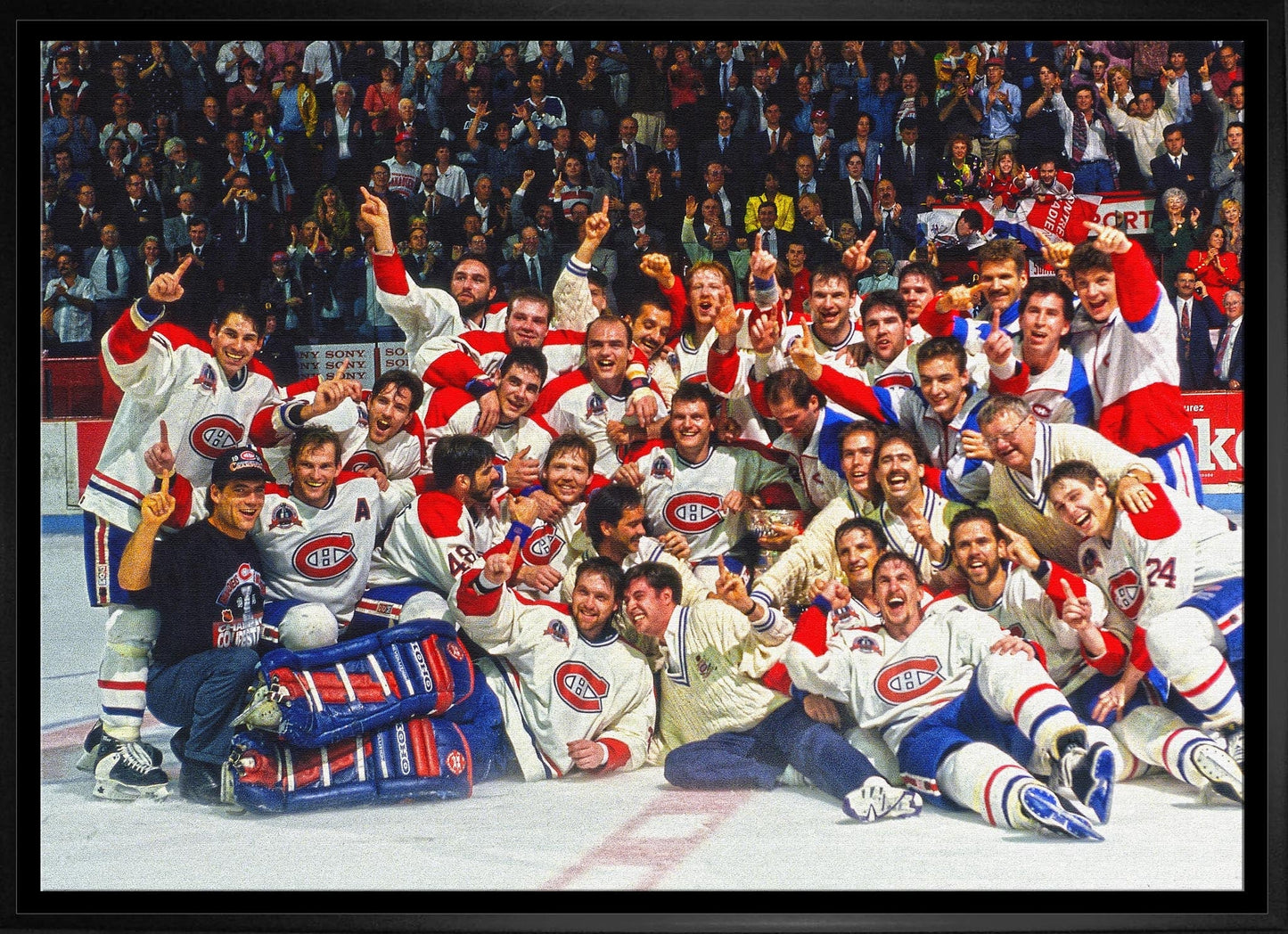 Montreal Canadiens 20x29 Framed Canvas 1993 Stanley Cup - Velora Luxury Fashion