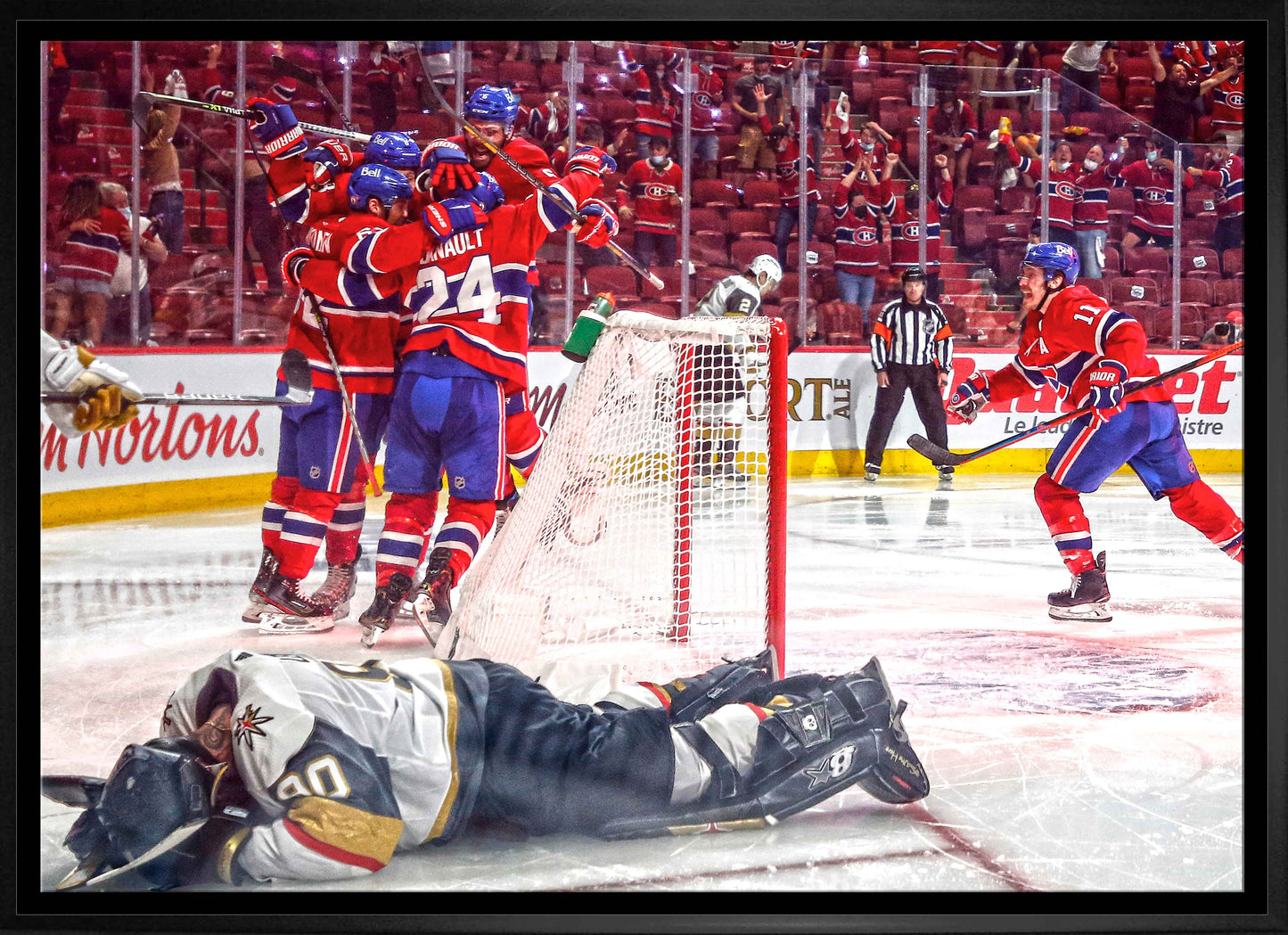 Montreal Canadiens Framed 20x29 Game-Winning Goal Canvas - Velora Luxury Fashion