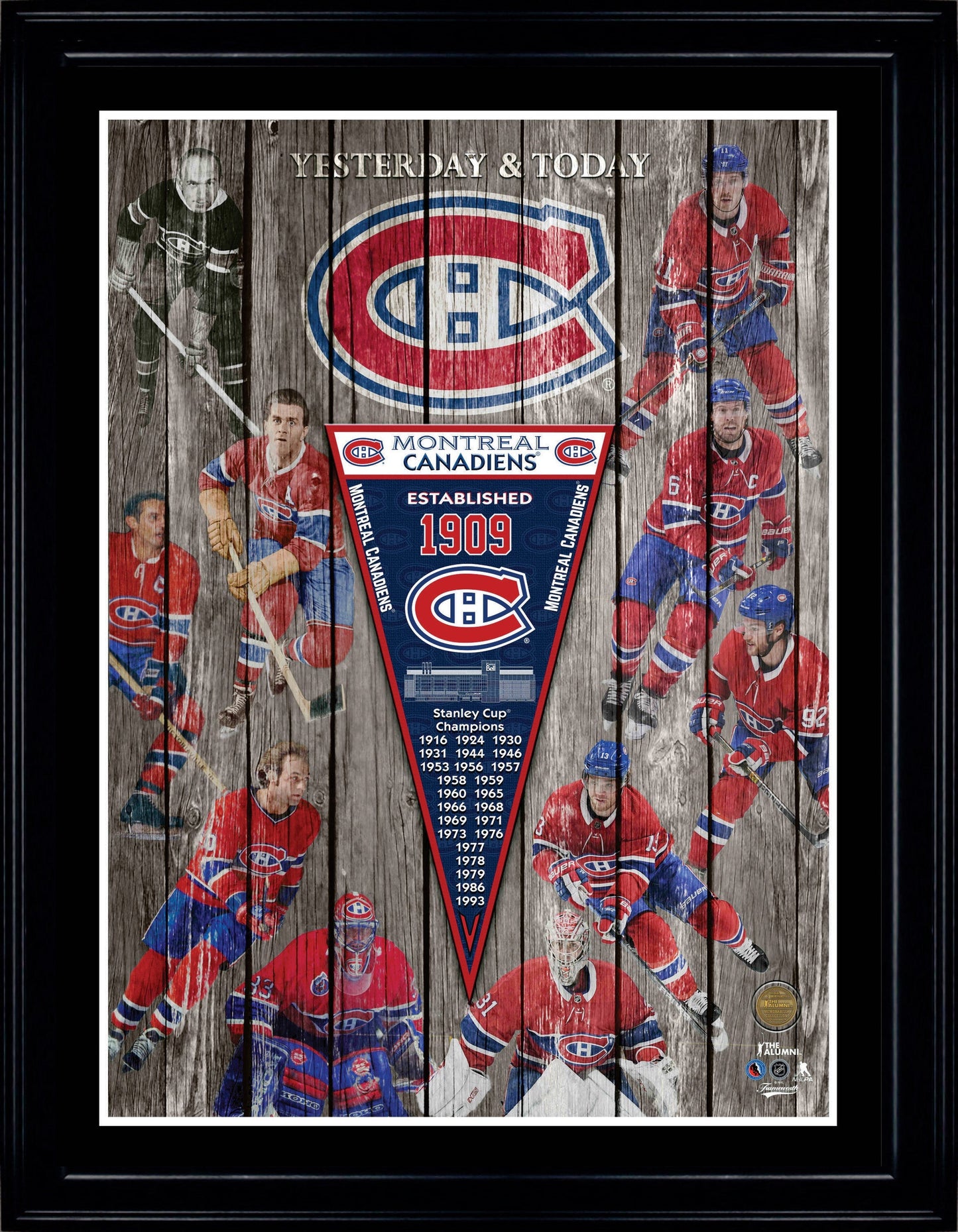 Montreal Canadiens Yesterday & Today Collage Frame - Velora Luxury Fashion