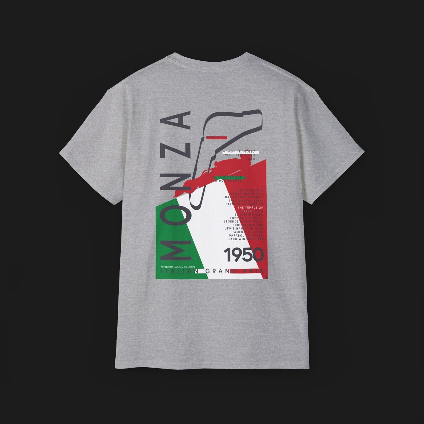 Monza Grand Prix Temple of Speed Graphic T-Shirt - Velora