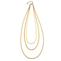 NALA: Snake-Skin Textured Triple Layered Gold Necklace - Velora Luxury Fashion