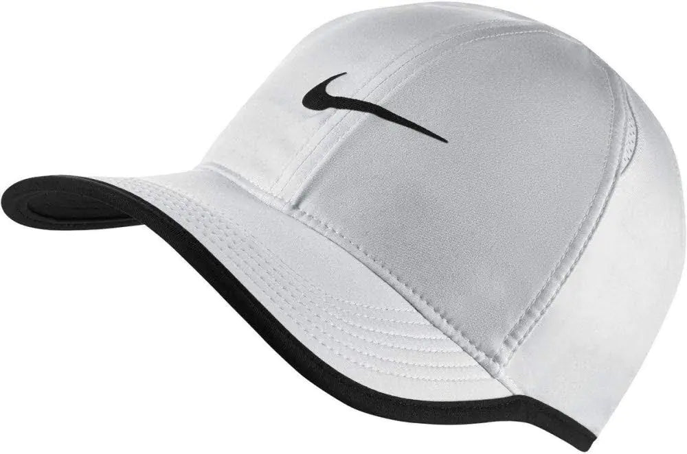 NIKE AeroBill Featherlight Cap White/Black/Black One Size - Velora Luxury Fashion