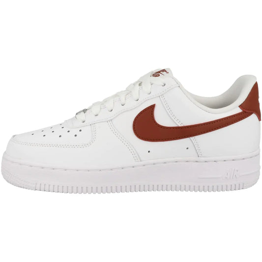 NIKE Air Force 1 Low Rugged Orange Womens Lifestyle Shoes (White/Orange) 7 - Velora Luxury Fashion
